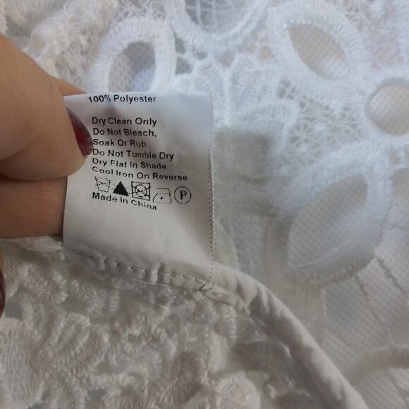 Asilio The Mind Fall Top White Lace Crop Topper Size 4 - Picture 10 of 11